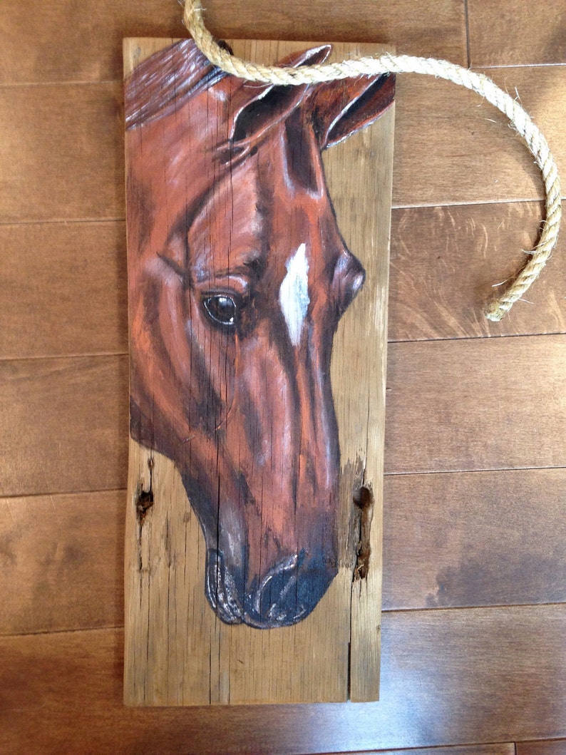 Horse Barnboard Painting Horse Decor Horse Reclaimed Wood Etsy