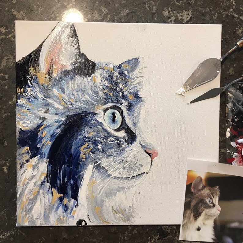 Abstract pet portraits Custom dog portrait painting from Etsy