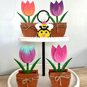 Spring tier tray flowers, Spring tiered tray tulips spring flower tiered tray, welcome spring, hello spring, spring decor, spring tray decor
