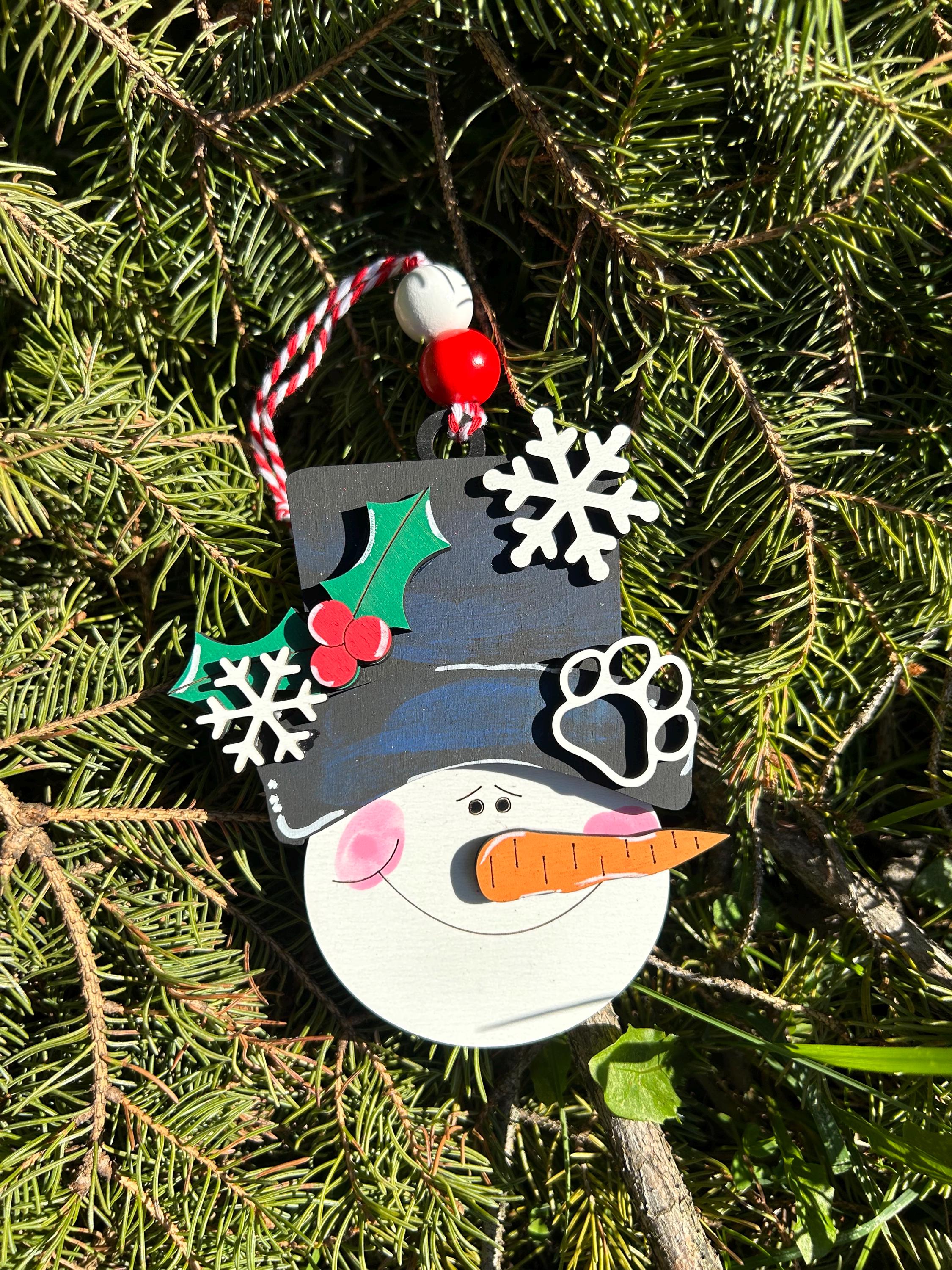 PERSONALIZED snowman ornament, personalized snowman, personalized ornament, Christmas stocking tag, personalized family Christmas snowman