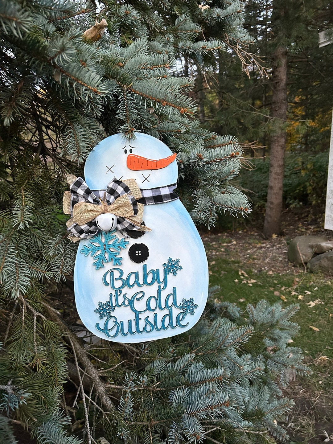 Snowman Door Hanger, Winter Door Hanger, Door Hanger, Snowman Decor ...