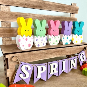 Easter Tiered tray, Spring Tiered Tray, Easter Tray Fillers, Bunny Tiered Tray decor, Easter Home Decor, Spring Home Decor, Spring