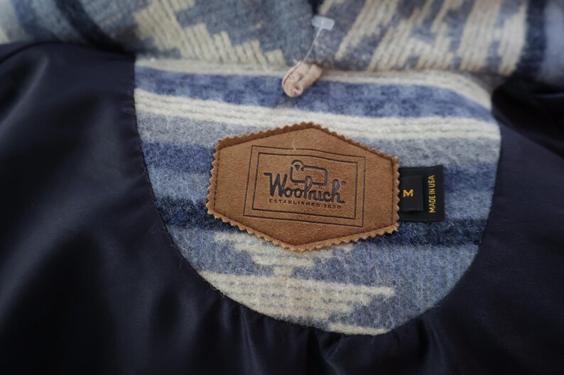 Vintage Woolrich Navajo style Wool Vest Womens WOOLRICH Long Southwest Heavy Wool Blanket Vest M Coastal Cowgirl Pendleton blanket style image 15