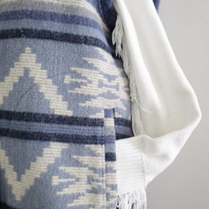 Vintage Woolrich Navajo style Wool Vest Womens WOOLRICH Long Southwest Heavy Wool Blanket Vest M Coastal Cowgirl Pendleton blanket style image 11