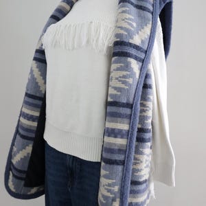 Vintage Woolrich Navajo style Wool Vest Womens WOOLRICH Long Southwest Heavy Wool Blanket Vest M Coastal Cowgirl Pendleton blanket style image 14