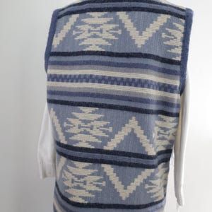 Vintage Woolrich Navajo style Wool Vest Womens WOOLRICH Long Southwest Heavy Wool Blanket Vest M Coastal Cowgirl Pendleton blanket style image 7