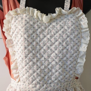 Vintage kitchen apron vintage baking apron frill cherry feminine kitschy kitchen baking
