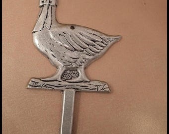 Candleholder Vintage mother goose candle holder farmhouse decor babyshower pewter