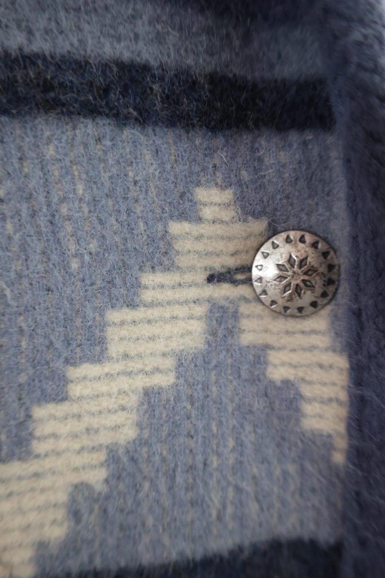 Vintage Woolrich Navajo style Wool Vest Womens WOOLRICH Long Southwest Heavy Wool Blanket Vest M Coastal Cowgirl Pendleton blanket style image 8