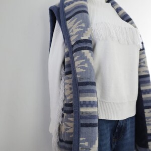Vintage Woolrich Navajo style Wool Vest Womens WOOLRICH Long Southwest Heavy Wool Blanket Vest M Coastal Cowgirl Pendleton blanket style image 13