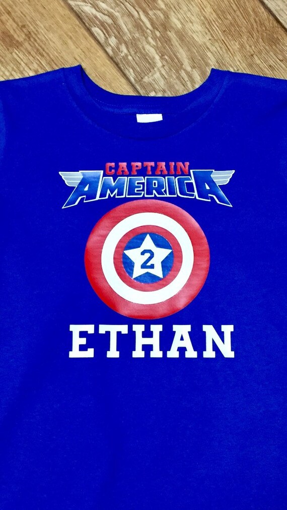 captain america birthday shirt