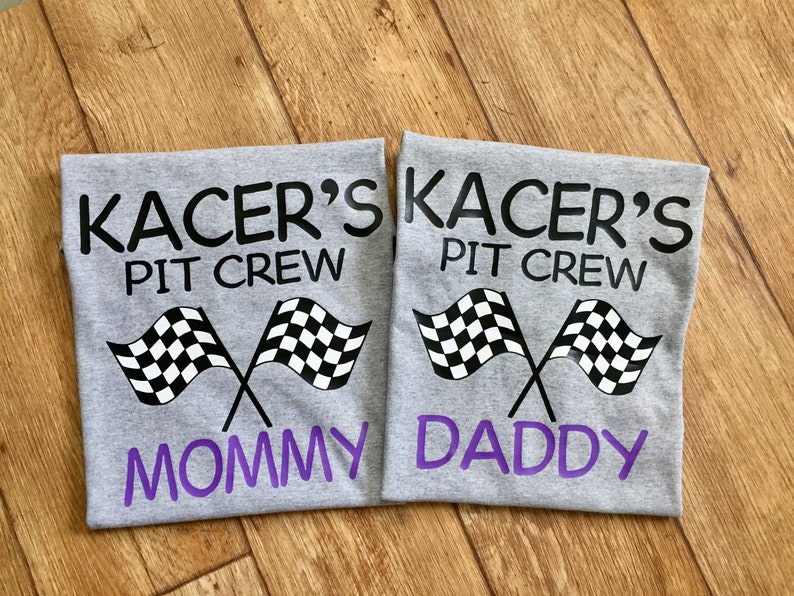 Pit Crew Mommy Mommy and Daddy of the Birthday Boy Set Pit Crew Of the Birthday Boy Pit Crew Daddy