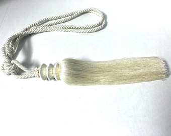 Luxury Ivory Hold back, Ivory Tieback, Ivory Holdback, Single Tassel Tieback, Luxury Victorian Hold back, Curtain Tieback, Bridal Tassel