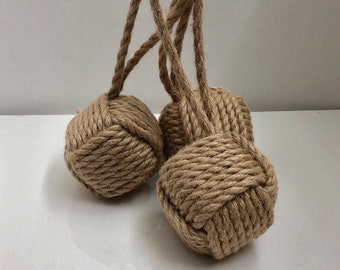 Monkey's Fist Knot, Nautical Knot, Decorative Rope Ball, Monkey Ball, Rope Door Decor