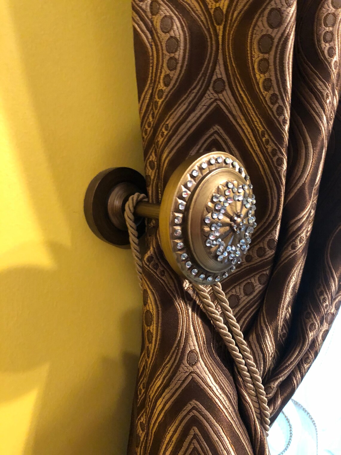 Swarovski Medallion Luxury Hold Back Vintage Tieback Drapery Etsy