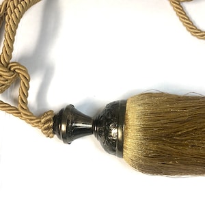 luxury  Tieback, Single Tassel Tieback, Luxury Victorian Hold back, Curtain Tieback, Mustard Tie-back, Mustard Tassel, Golden Tieback