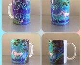 personalised mug cup unicorn horse fantasy beast legendary creature horn gift )
