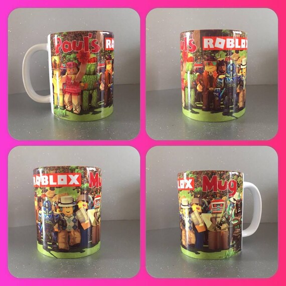 Personalised Mug Cup Roblox Game Gamer Playstation X Box Like Minecraft Lego - roblox login x