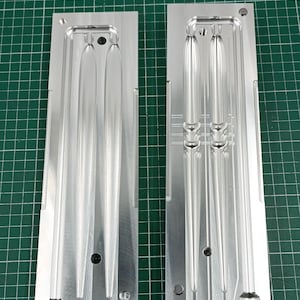 CNC machined two cavity 9 inch slug go lure aluminum mold, CNC machining services