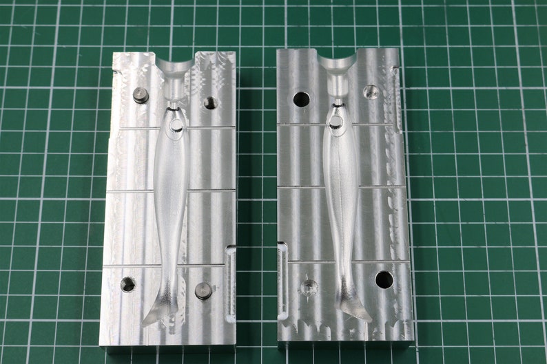 CNC Machined Swimbait Lure Fishing Aluminum Mold, CNC Machining Services Etsy