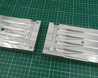 5" Twitching Shad Lure Mold, 4 Cavity Aluminum Soft Plastic Bait Mold, CNC Injection Mold for Plastisol