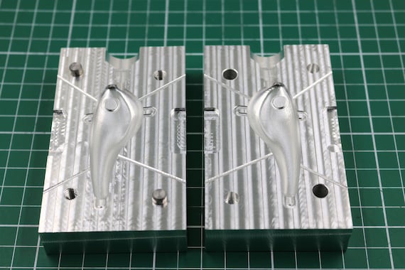 CNC Aluminum Machined Soft Plastic Fishing Lure Mold, CNC