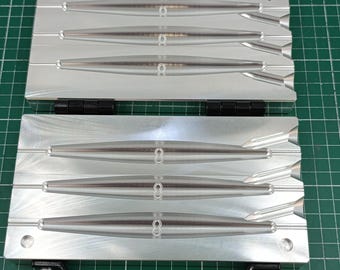 CNC machined three cavity 8oz Trolling sinker aluminum fishing mold, CNC machining services