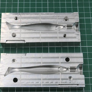 CNC machined swimbait lure fishing aluminum mold, CNC machining services