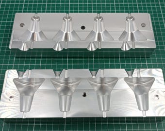 CNC machined 1lb bell sinker aluminum mold, CNC machining services