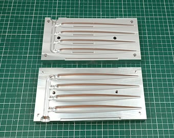 6" Swurm Soft Plastic Lure Mold | 4 Cavity CNC Aluminum Injection Bait Mold