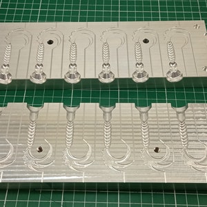 2&quot; Fire Tail Grub Twister Lure CNC machined aluminum fishing mold, CNC machining services