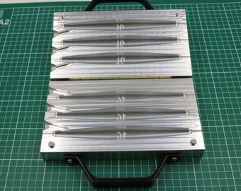 CNC-gefräste 16-Unzen-Trolling-Platinen-Angelform aus Aluminium mit drei Hohlräumen, CNC-Bearbeitungsservice