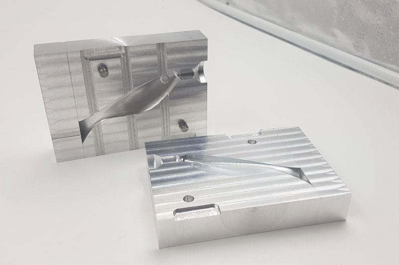 CNC Machined Soft Plastic Shad Lure Aluminum Fishing Mold CNC Etsy