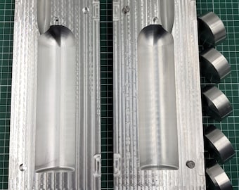 CNC Machined Aluminum Fishing Mold: 1-10lb 2" Deep Drop Lead