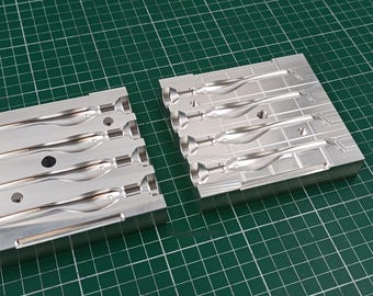 3" Twitching Shad Lure Mold, 4 Cavity Aluminum Soft Plastic Bait Mold, CNC Injection Mold for Plastisol