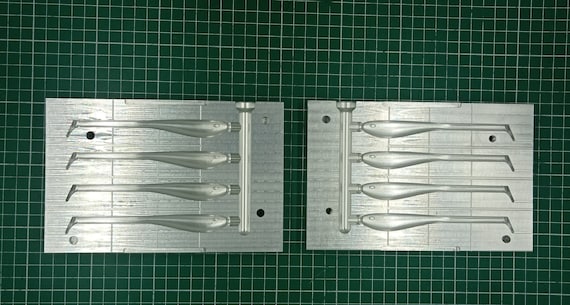 Buy Four Cavity CNC Machined Aluminum Mold for 5 Twitching Shad