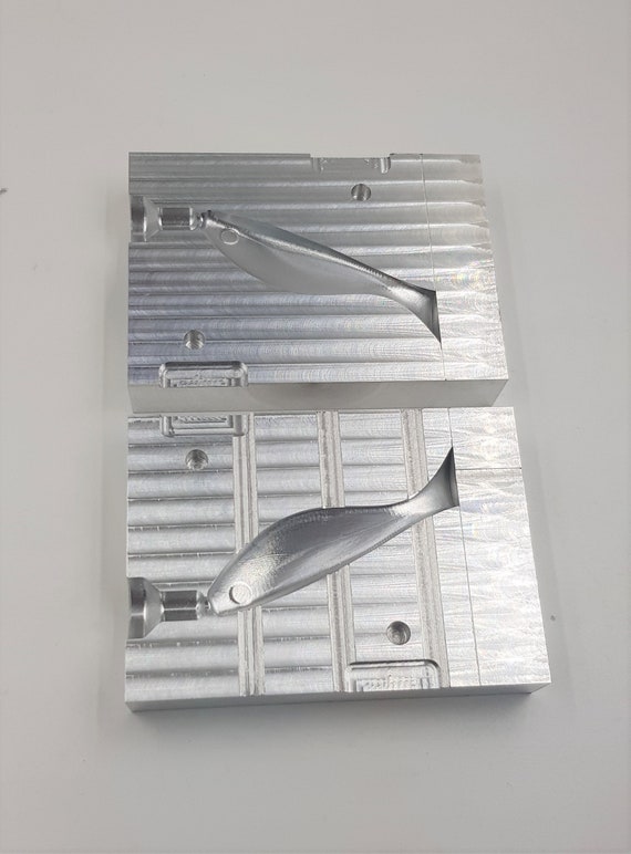 CNC Machined Sassy Shad Lure Aluminum Fishing Mold, CNC Machining