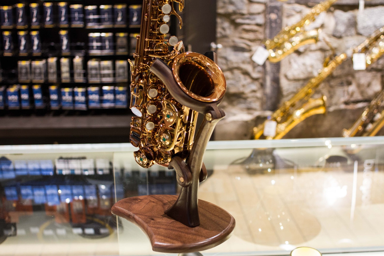 Wooden Curved Soprano Sax Stand Etsy