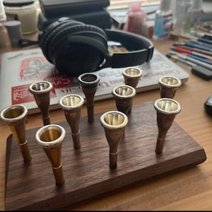 Mouthpiece Stand for Brass Instruments - Customizable for any mouth piece