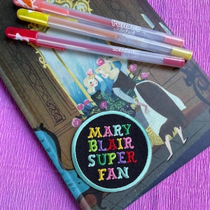 Mary Blair Patch: Embroidered Patch with Rainbow Lettering, Iron-On or Sew