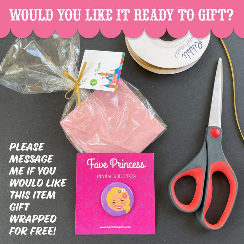 FREE gift wrap princess rapunzel button from tangled