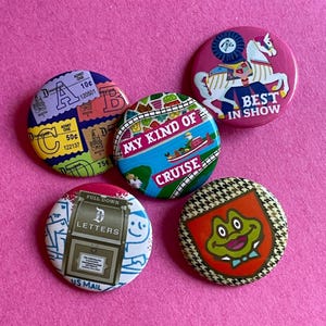 MIX N' MATCH Buttons for the Magic Park Fan w/ Original Art Inspired by Attractions, Fairy Tales, Princesses, Villains, Sidekicks, Snacks