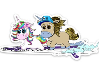 UNICORN TANDEM SURF Sticker