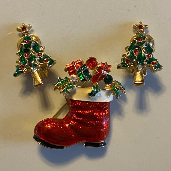 Vintage Christmas Jewelry Lot - image 1