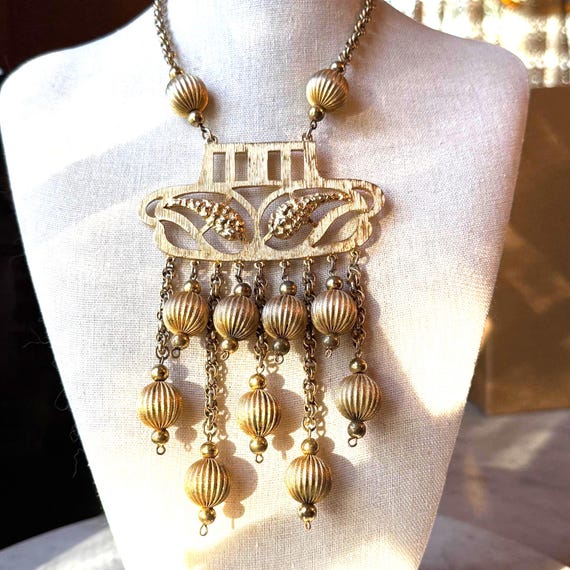 Vintage POLCINI 1960's Couture Runway Stylized Necklace