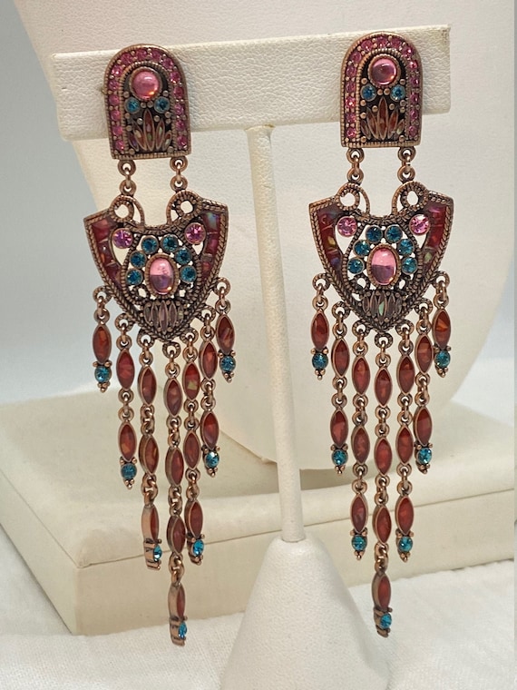 Vintage Designer Joan Rivers Jeweled and Enamel Ch