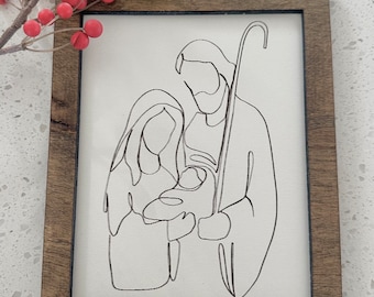 Modern Nativity Framed Art (5”x7”)
