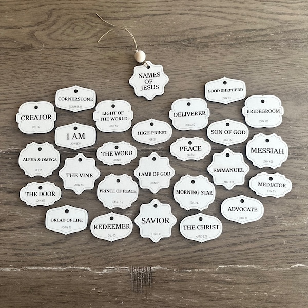 25 ‘Names of Jesus’ Advent Ornament