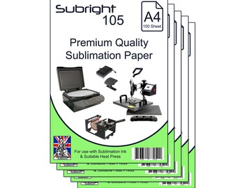 Sublimation Paper Subright 105 A4 Premium Quality Dye-Sublimation Paper