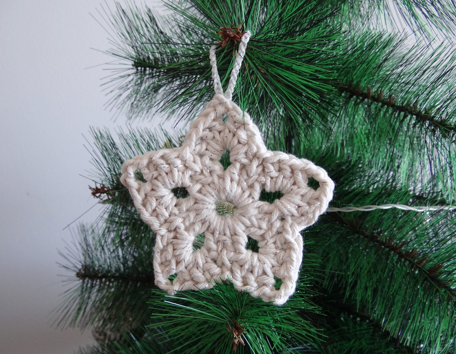 Crochet star Christmas tree ornament star ornament Christmas Etsy